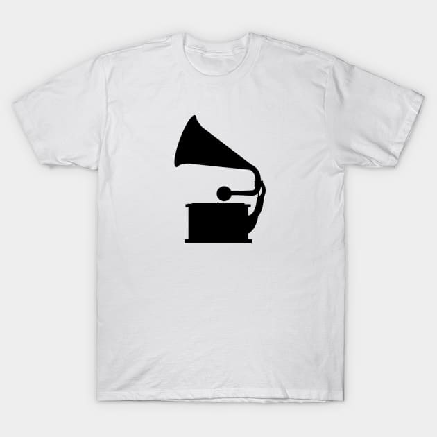 Phonograph (Black) T-Shirt by NoirPineapple